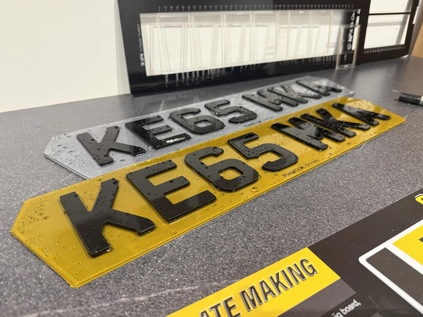 4D number plates freshly made by PlateIT UK