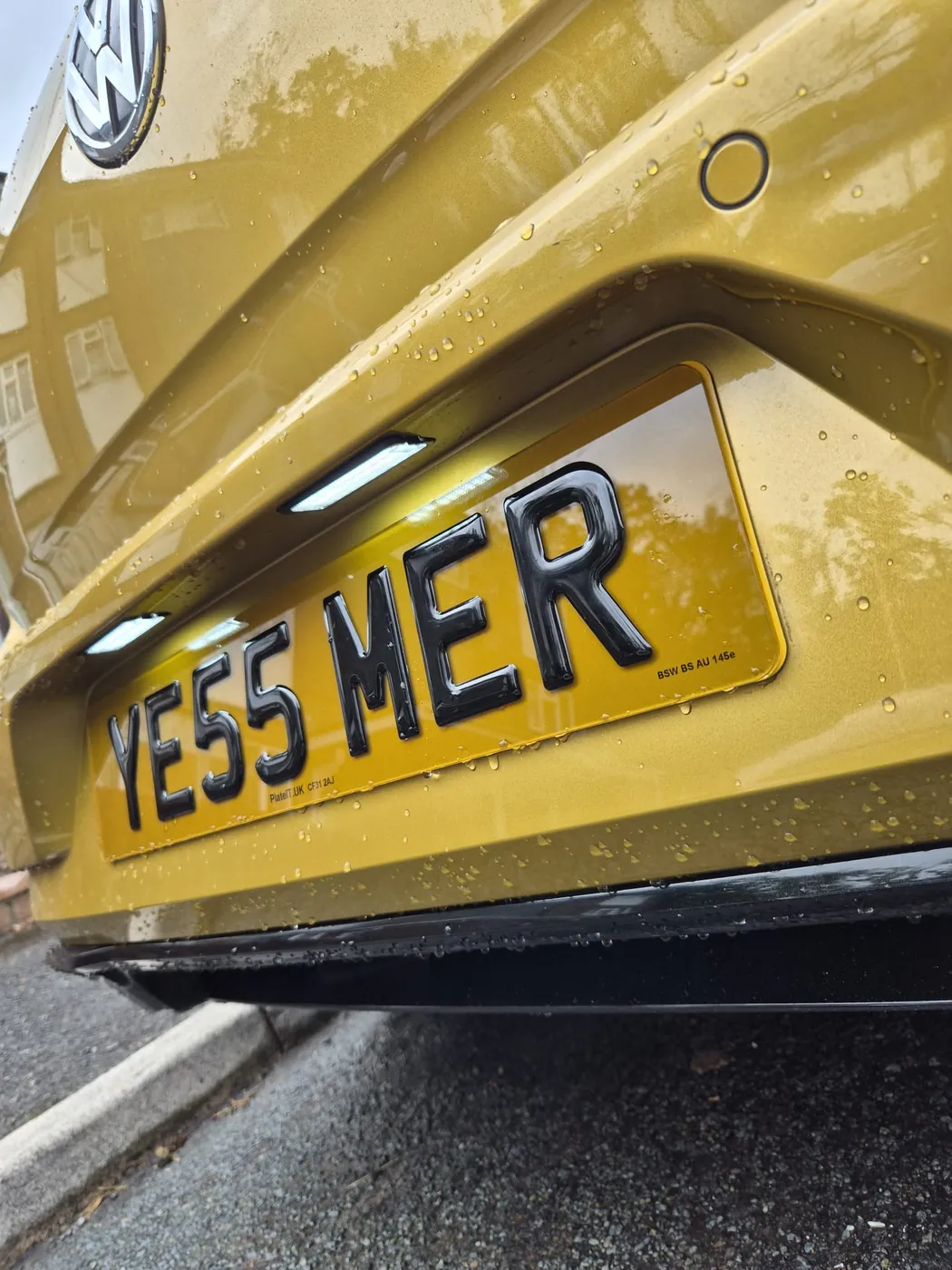 3D gel number plate fitted to a customer car