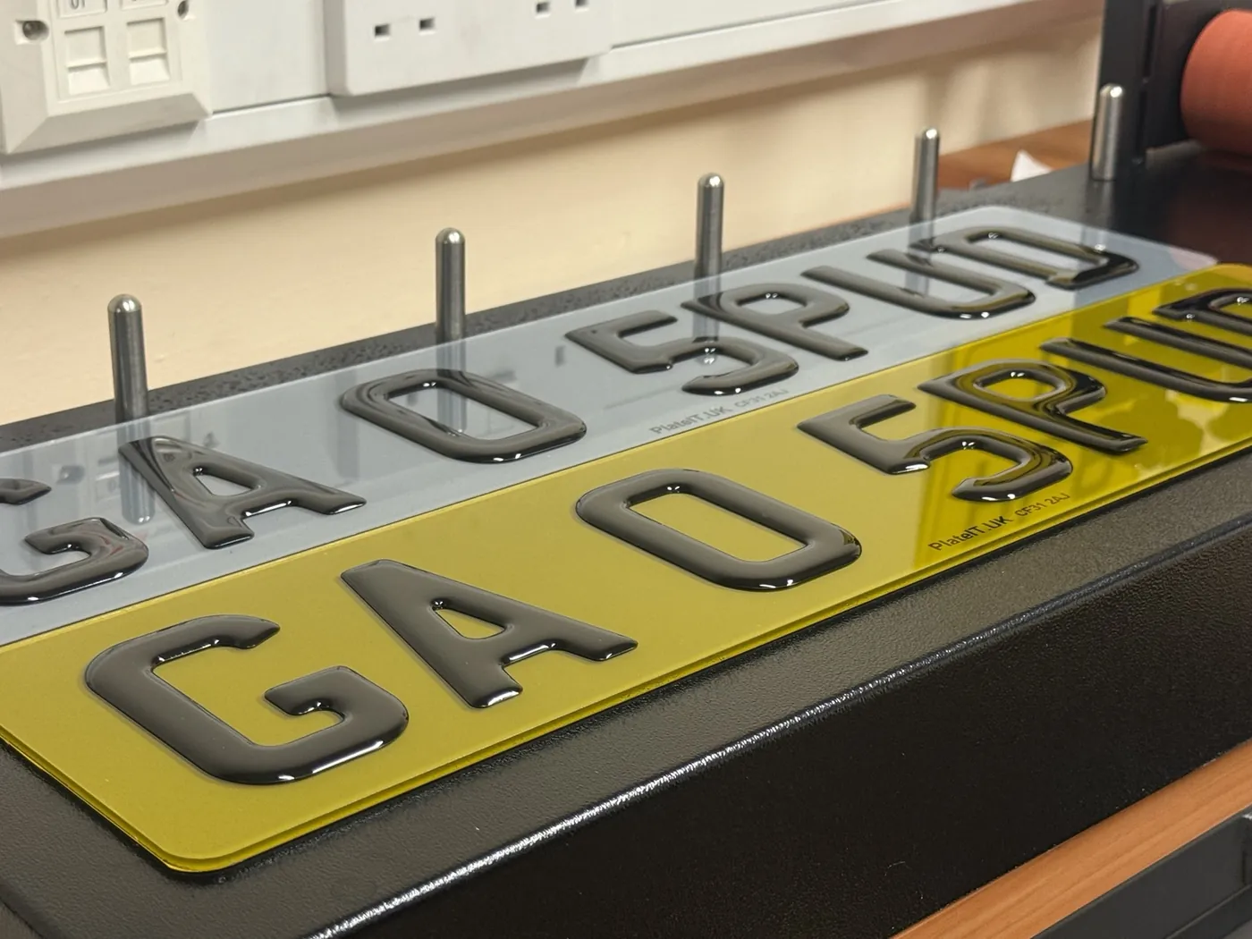 3D gel number plates being made in the PlateIT workshop
