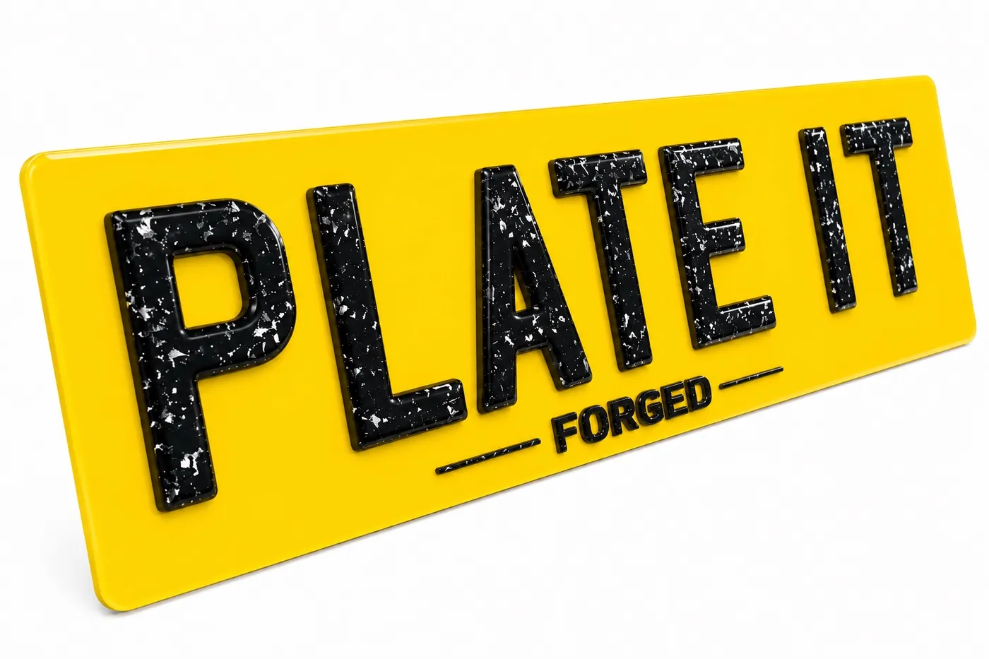 Forged style custom number plate by PlateIT UK